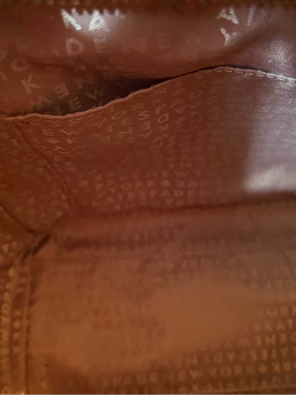 kate spade tan patterned satin interior - Picture 4 of 4